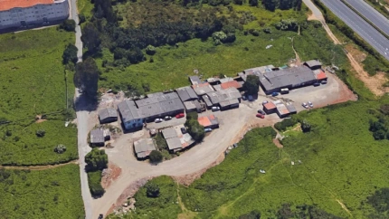 Vista aérea del asentamiento chabolista de Freixeiro, en Narón