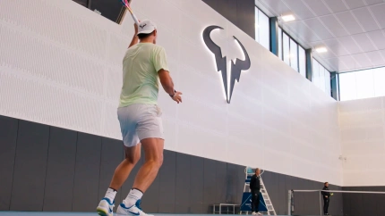 Rafa Nadal, en su vuelta a una pista de tenis