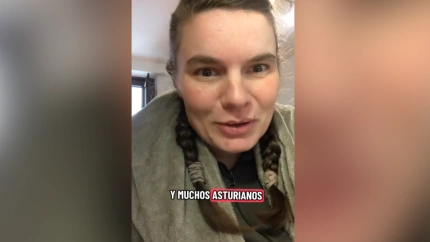 Julia, cabrera francesa en Asturias, en el vídeo