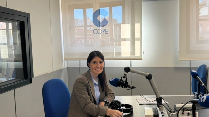 Natalia, en los estudios de COPE