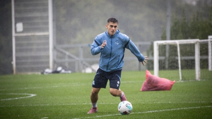 Ander Barrenetxea se ha incorporado hoy al trabajo de grupo en Zubieta