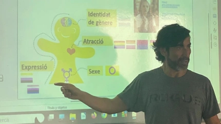 Rogelio Rubiño durant una formació