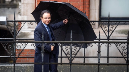 Felipe Massa llegando al Tribunal Superior de Justicia de Londres