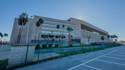 Exterior del estadio de La Cartuja, en Sevilla