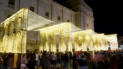 Iluminación en la Plaza de Portugalete