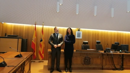 Primera visita del presidente del TSJA a la Audiencia de Huesca