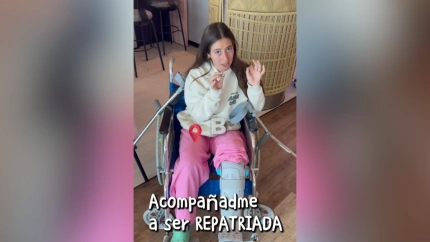 Laura, repatriada desde Bali a España, en el vídeo