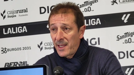 El entrenador del Burgos CF, Luis Miguel Ramis