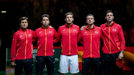 Equipo español Copa Davis en Italia
