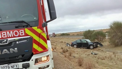 Uno de los coches implicados en el accidente