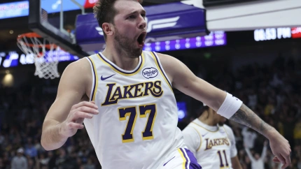 Luka Doncic, durante el partido ante Utah