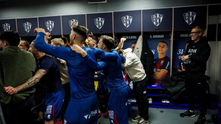 Imagen del vestuari del Huesca