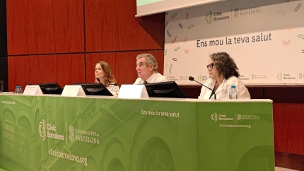 Martínez, Campistol y Valls durante la rueda de prensa