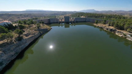 Imagen del pantano de Puentes, el embalse de mayor tamaño de Lorca