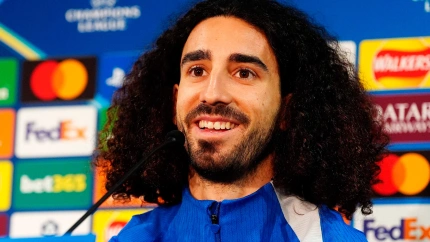 Marc Cucurella, defensa del Chelsea, en una rueda de prensa