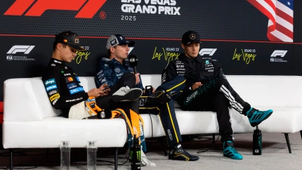 Imagen de una de las ruedas de prensa del GP de Las Vegas de Fórmula 1