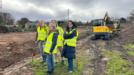 Martina Aneiros supervisó este lunes el estado actual de las obras