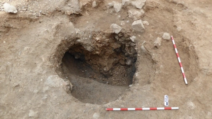 Fotografía de la excavación del solar donde han sido hallados los restos en la avenida Isidor Macabich de Ibiza