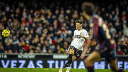 Pepelu, en el partido ante el Levante UD en Mestalla