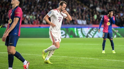 Harry Kane, celebrando un gol ante el Barça