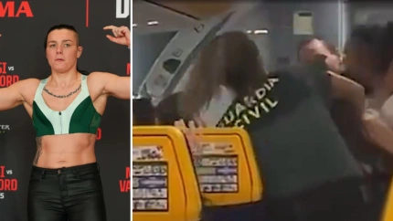 La luchadora irlandesa protagonizó un incidente viral en un avión.