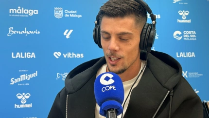 Montero en La Rosaleda en la entrevista de hoy en Deportes COPE Málaga.