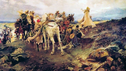 El Suspiro del Moro (Coleccion particular, 1879-1892. Oleo sobre lienzo, 1,95 x 3,02 cm)