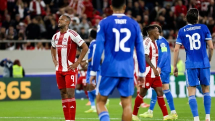 El Kaabi, autor del tercer gol del Olympiacos al Real Madrid