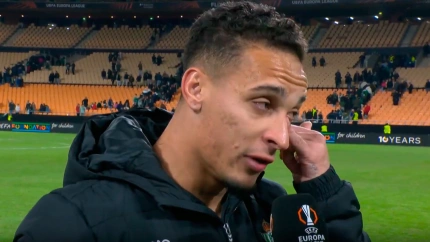 Antony, entre lágrimas, al recordar la sanción que le impedirá jugar frente al Sevilla