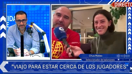 Chus Mateo, entrevistado por Juanma Castaño y Pilar Casado tras debutar como seleccionador de baloncesto