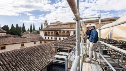 Obras de restauración de los palacios nazaríes de la Alhambra