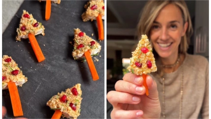 ¡Arbolitos de Navidad de queso!