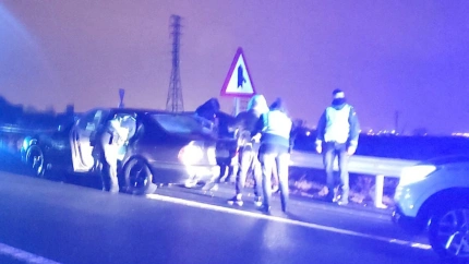 Detenido un vecino de Lardero, de 34 años, tras huir en un control de la Guardia Civil