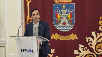 El alcalde de Ferrol este lunes en la rueda de prensa posterior a la Junta de Gobierno