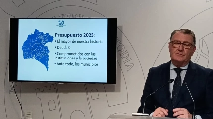 (Foto de ARCHIVO)El vicepresidente de Economía y Hacienda de la Diputación de Huelva, José Manuel Zamora, en la presentación de los presupuestos de la institución provincial para 2025.EUROPA PRESS26/11/2024