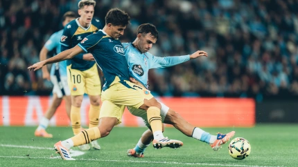 Imagen del duelo entre Celta y Espanyol en Balaídos