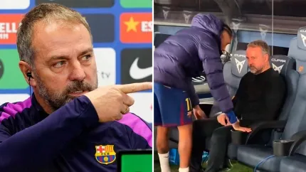 Hansi Flick explica su viral imagen con Raphinha tras el Barça-Alavés
