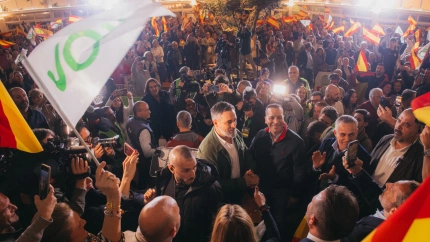 Abascal, en uno de sus actos en Extremadura