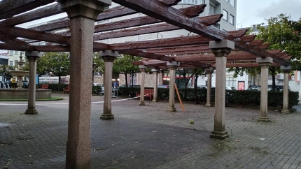 La pérgola ya ha sido restaurada