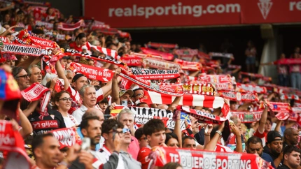 La afición del Sporting en El Molinón