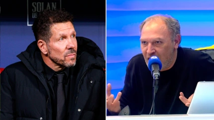 Diego Simeone y Pedro Martín