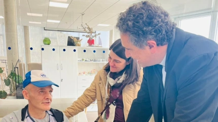 García Cadiñanos realizó el pasado lunes una visita a la Asociación de Saúde Mental de A Mariña, en Cervo (Lugo)