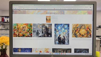 Una inteligencia artificial ilustra la Navidad más emotiva en el Hospital de la Reina de Ponferrada (León)