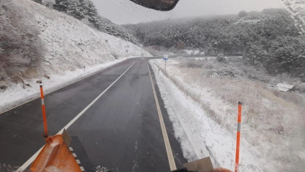 Nieve en las carreteras de Ávila