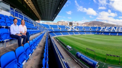 Lope Afonso y Yolanda Moliné, en el Heliodoro Rodríguez López.