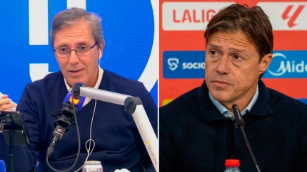 Paco González y Matías Almeyda, entrenador del Sevilla