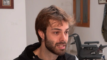 Francisco José García Díaz, con la silla de ruedas