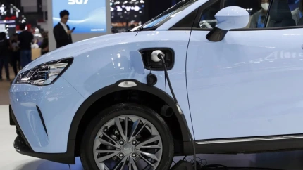 Detalle de un coche eléctrico chino en una imagen de archivo.