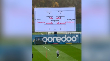 El campo de entrenamiento del PSG ya cuenta con una pantalla gigante
