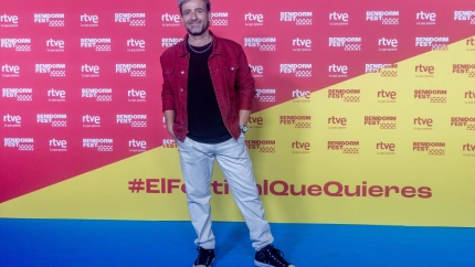 El cantante de Funambulista durante la presentación de los artistas que participarán en el Benidorm Fest